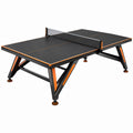 Stół do tenisa stołowego 274 x 152.5 x 76 cm czarny pomarańczowy z metalową ramą do gry rekreacyjnej