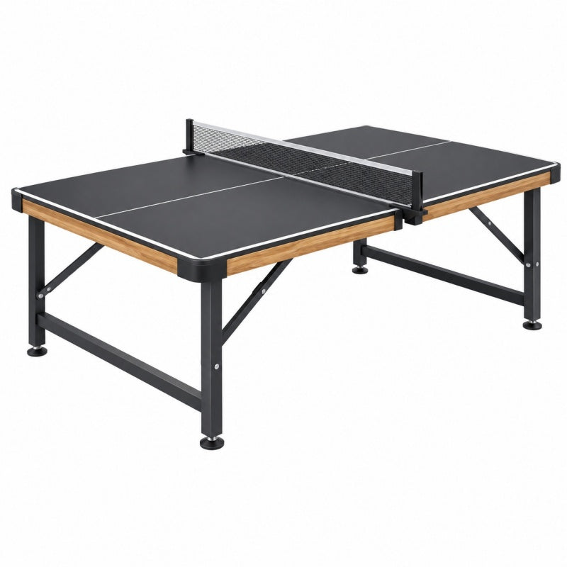 Stół do tenisa stołowego 274 x 152.5 x 76 cm MDF czarny do gry rekreacyjnej